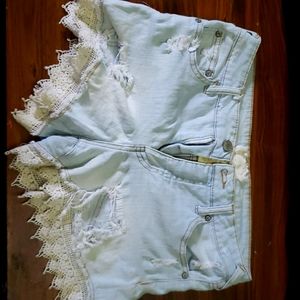 JEAN SHORTS with Lace